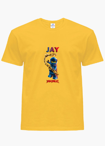 Жовта демісезонна футболка дитяча джей уокер лего ніндзяго (jay walker lego ninjago masters of spinjitzu) (9224-2638) MobiPrint