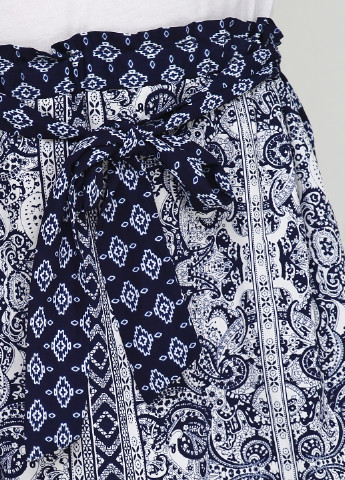 Темно-синяя кэжуал с орнаментом юбка Moonlight мини