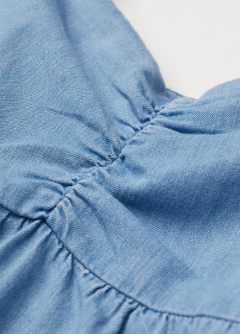 Голубое джинсовое платье H&M однотонное