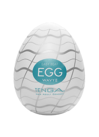 Мастурбатор-яйцо Egg Wavy II с двойным волнистым рельефом Tenga (254150753)