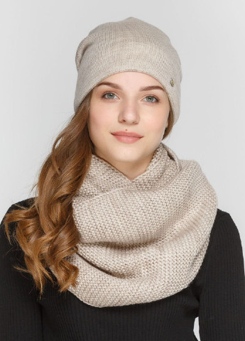 Теплий зимовий комплект (шапка, шарф-снуд) на флісовій підкладці 660483 DeMari 45 демари (239417945)