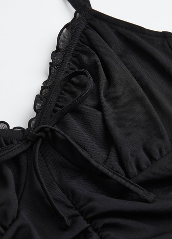 Черное кэжуал платье платье-комбинация H&M однотонное