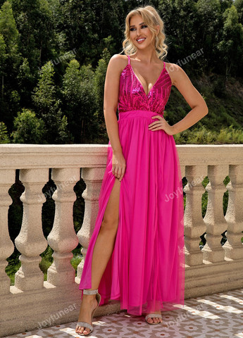 Розовое коктейльное, праздничный платье с открытыми плечами SHEIN однотонное