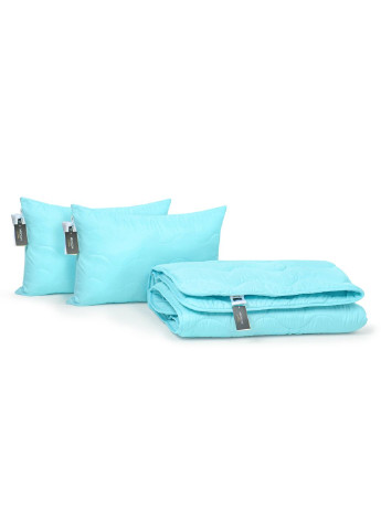 Одеяло MirSon Набор Eco-Soft Всесезонный №1697 Eco Light Blue Одеяло + под (2200002655491) No Brand (254012215)