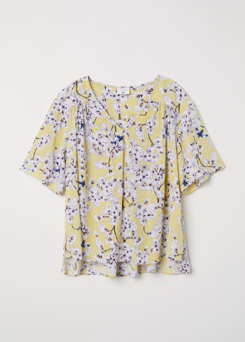 Жовта літня блуза оверсайз H&M