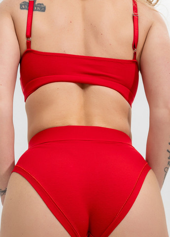Красный демисезонный хлопковый комплект белья бралет и слипы TOTALFIT