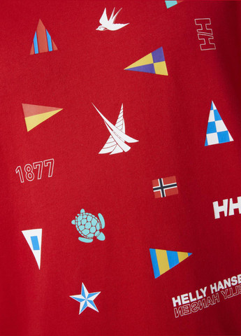 Красная футболка 34222-162 Helly Hansen SHORELINE T-SHIRT