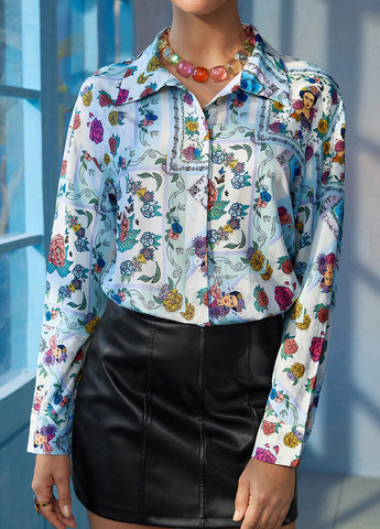 Синяя блуза SHEIN