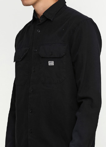 Черная джинсовая рубашка однотонная Ralph Lauren с длинным рукавом