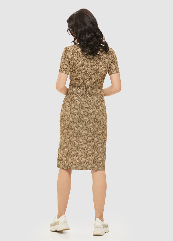 Оливкова (хакі) кежуал сукня сорочка MN з малюнком