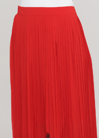 Красная кэжуал однотонная юбка Only плиссе, клешированная