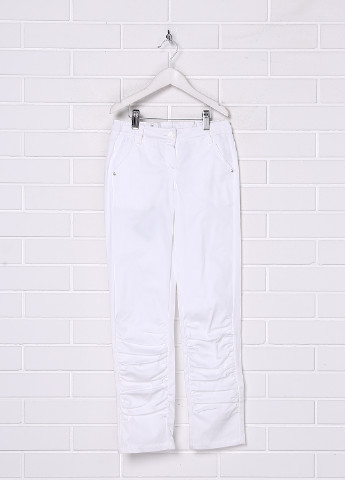 Белые кэжуал демисезонные прямые брюки Blumarine