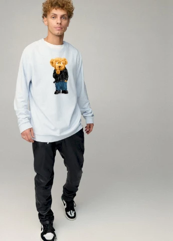 Светло-голубой свитшот мужской oversize /no flis/ YAPPI (252259200)
