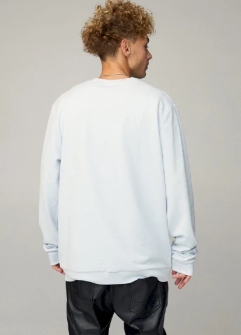 Светло-голубой свитшот мужской oversize /no flis/ YAPPI (252259200)