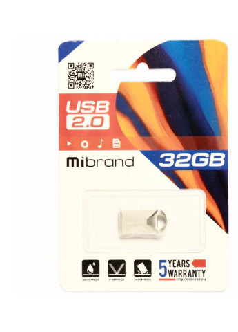 USB флеш накопичувач Mibrand (MI2.0 / HA32M1S) Team 32gb hawk silver usb 2.0 (232750055)