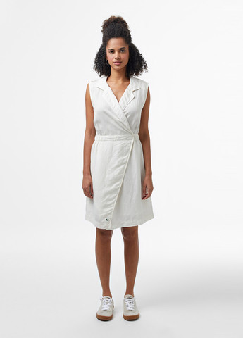 Белое кэжуал платье на запах Lacoste однотонное