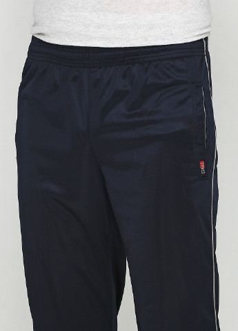 Темно-синие спортивные демисезонные со средней талией брюки Canali