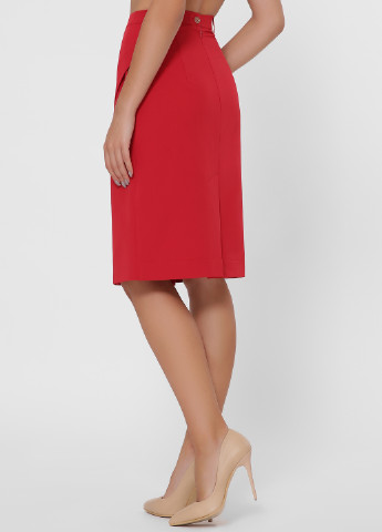 Красная кэжуал однотонная юбка Fashion Up карандаш