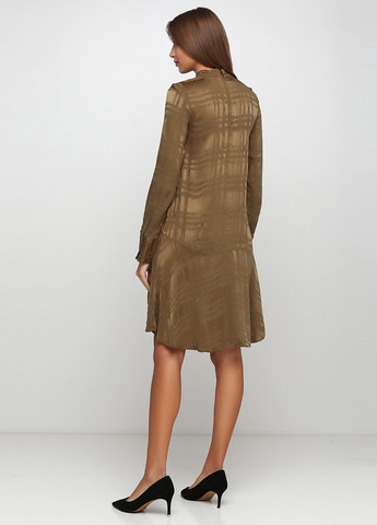 Кавова кежуал сукня кльош, а-силует H&M в клітинку