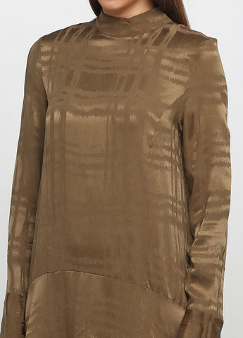 Кавова кежуал сукня кльош, а-силует H&M в клітинку