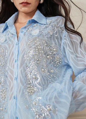 Блакитна блуза SHEIN