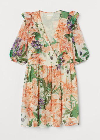 Комбінована кежуал сукня H&M з квітковим принтом