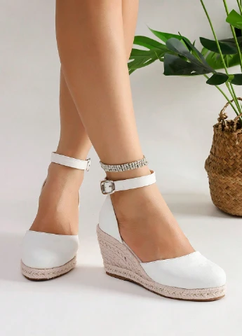 SHEIN Туфлі білий з штучна шкіра, китай — літо (324692007)