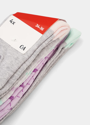 Комбинированные носки (4 пары) C&A бабочки (334008527)