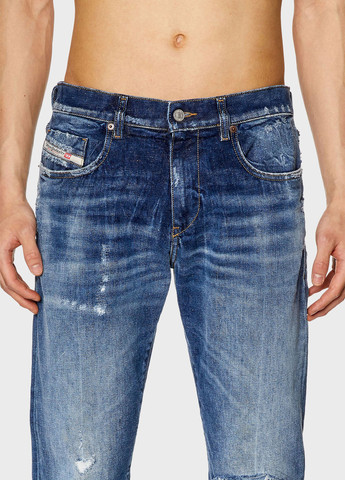 Синие демисезонные регюлар фит, прямые джинсы Diesel