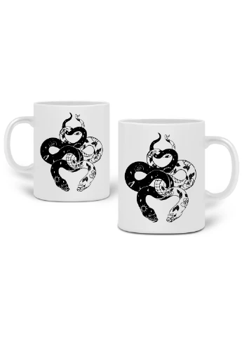 Кружка Інь Янь Змії (Yin Yang Snake) 330 мл горнятко керамічне (20259-2850) MobiPrint (221743193)