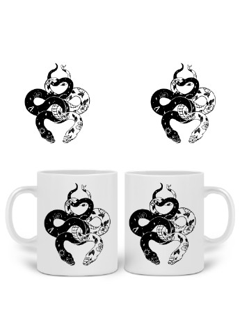 Кружка Інь Янь Змії (Yin Yang Snake) 330 мл горнятко керамічне (20259-2850) MobiPrint (221743193)