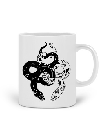 Кружка Інь Янь Змії (Yin Yang Snake) 330 мл горнятко керамічне (20259-2850) MobiPrint (221743193)