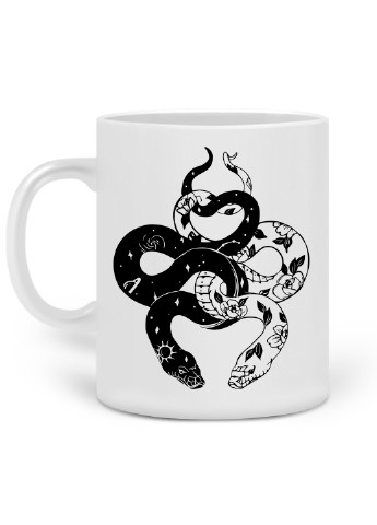 Кружка Інь Янь Змії (Yin Yang Snake) 330 мл горнятко керамічне (20259-2850) MobiPrint (221743193)
