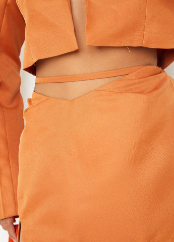 Оранжевая кэжуал однотонная юбка PrettyLittleThing карандаш