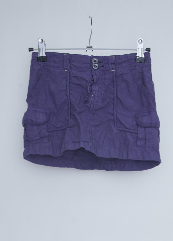 Фиолетовая кэжуал однотонная юбка Ra-Re