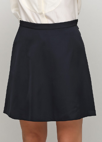 Темно-синяя офисная однотонная юбка Cos а-силуэта (трапеция)