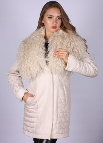 Кремовая зимняя куртка Zaferi