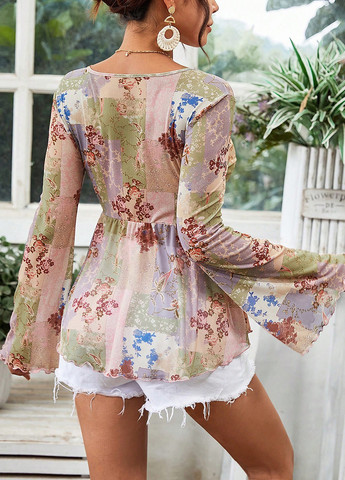 Комбинированная блуза SHEIN