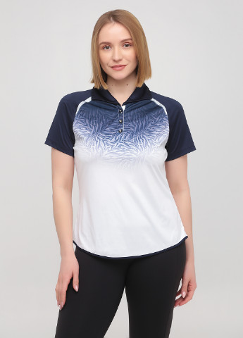 Женская темно-синяя футболка поло Greg Norman градиентная ("омбре")