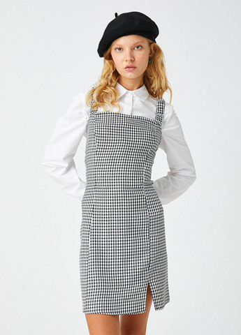 Чорно-білий кежуал сукня KOTON в клітинку