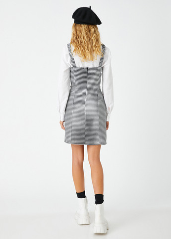 Чорно-білий кежуал сукня KOTON в клітинку