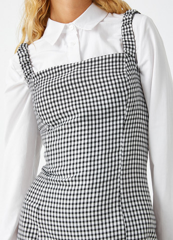 Чорно-білий кежуал сукня KOTON в клітинку