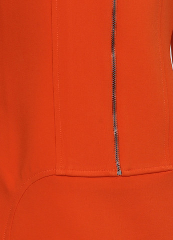 Оранжевое кэжуал платье футляр Sassofono однотонное