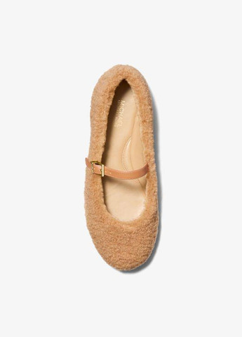 Женские балетки Michael Kors | песочные однотонные логотип искусственный мех (322223526)