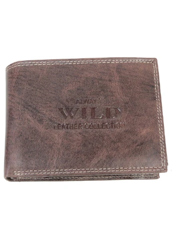 Чоловіче шкіряне портмоне 12,5х9,5х3 см Always Wild (250096939)