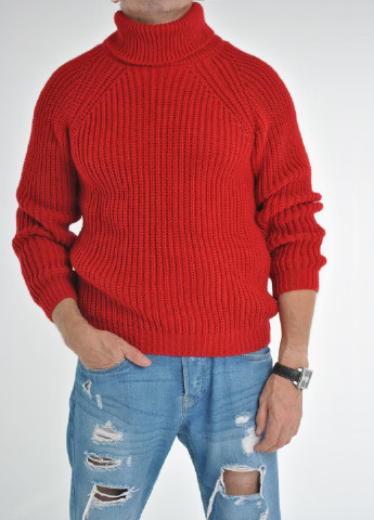 Червоний зимовий светр крупної в'язки Berta Lucci