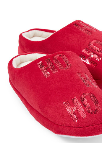 Красные тапочки C&A с пайетками