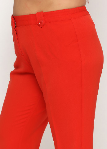 Оранжево-красные кэжуал демисезонные прямые брюки LabelBe