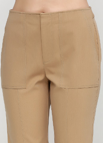 Бежевые кэжуал демисезонные кюлоты брюки Gap