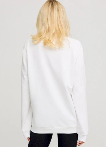 Білий свитшот женский oversize /no flis/ YAPPI (254658748)